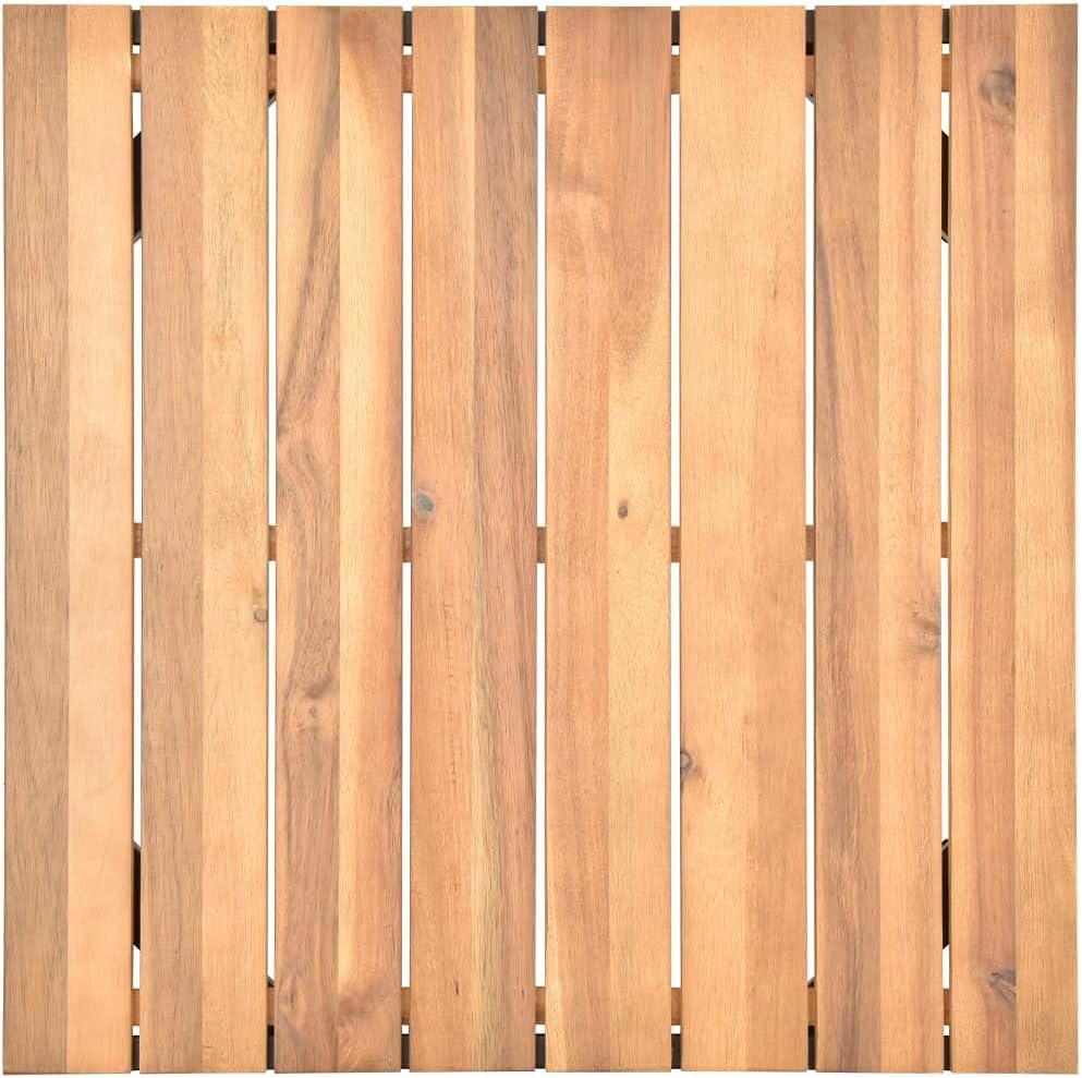 طقم أريكة فناء معدني من VivaXL مكون من 4 قطع مع وسائد - طقم أريكة خارجي من خشب الأكاسيا الصلب مع طاولة قابلة للتعديل - طقم أثاث حديقة مقاوم للعوامل الجوية - أغطية بوليستر رمادية داكنة سهلة الغسل