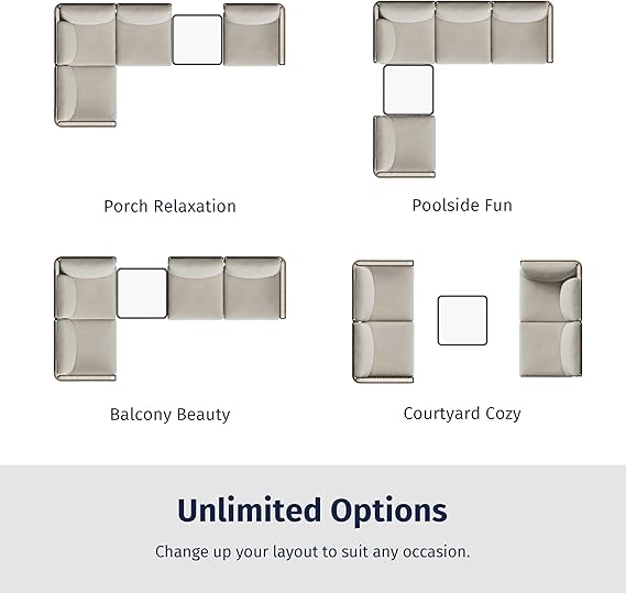 Veranda 5-piece outdoor corner sofa by Patios – elegant black garden set (ركنة خارجية ٥ قطع من Patios باللون الأسود)
