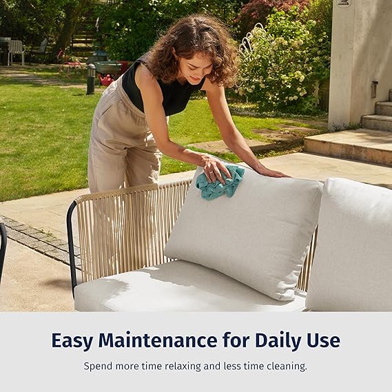 Veranda 5-piece outdoor corner sofa by Patios – elegant black garden set (ركنة خارجية ٥ قطع من Patios باللون الأسود)
