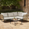 Veranda 5-piece outdoor corner sofa by Patios – elegant black garden set (ركنة خارجية ٥ قطع من Patios باللون الأسود)
