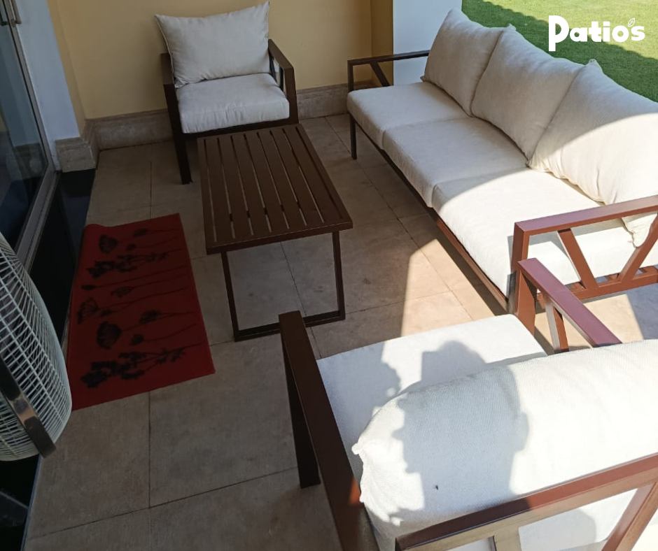 Patios X Steel Outdoor Garden Furniture Set – 4 Pieces