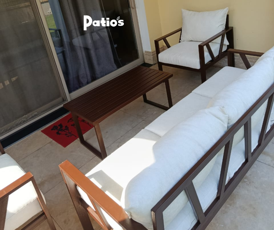 Patios X Steel Outdoor Garden Furniture Set – 4 Pieces