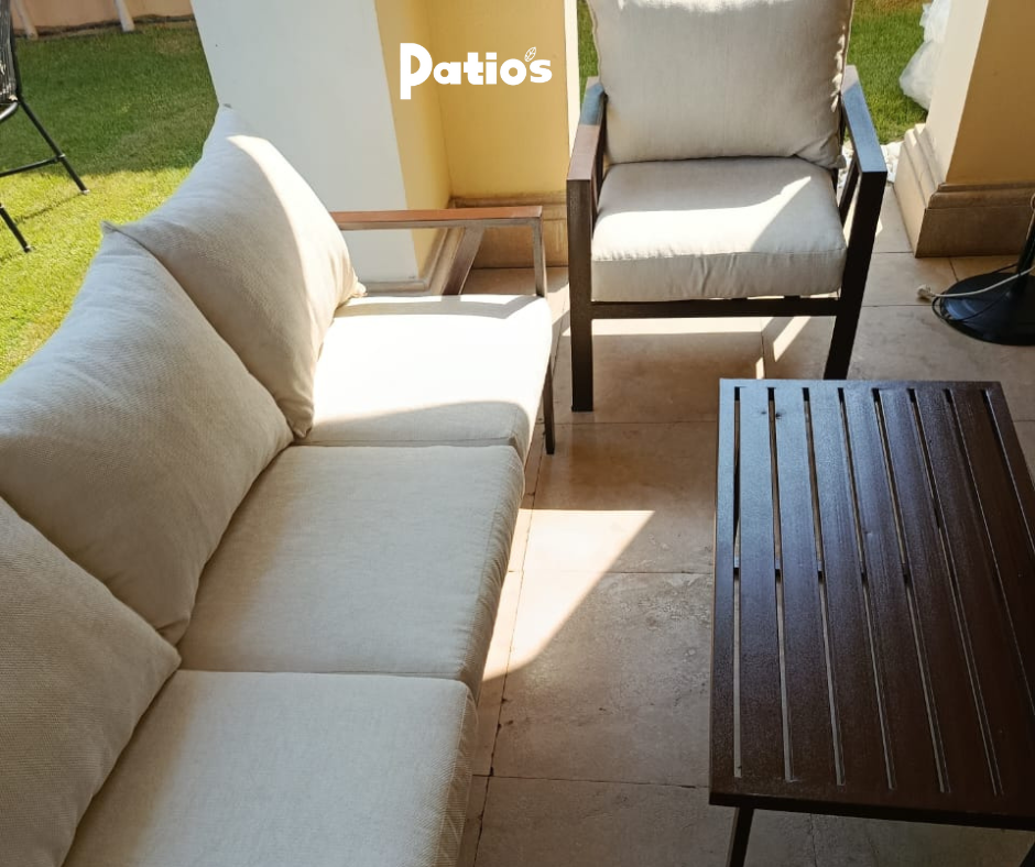 Patios X Steel Outdoor Garden Furniture Set – 4 Pieces