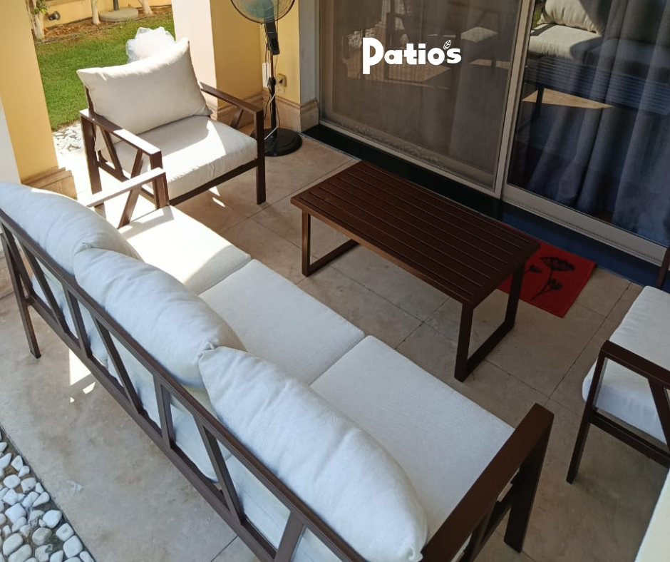 Patios X Steel Outdoor Garden Furniture Set – 4 Pieces