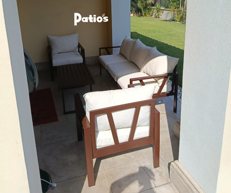 Patios X Steel Outdoor Garden Furniture Set – 4 Pieces