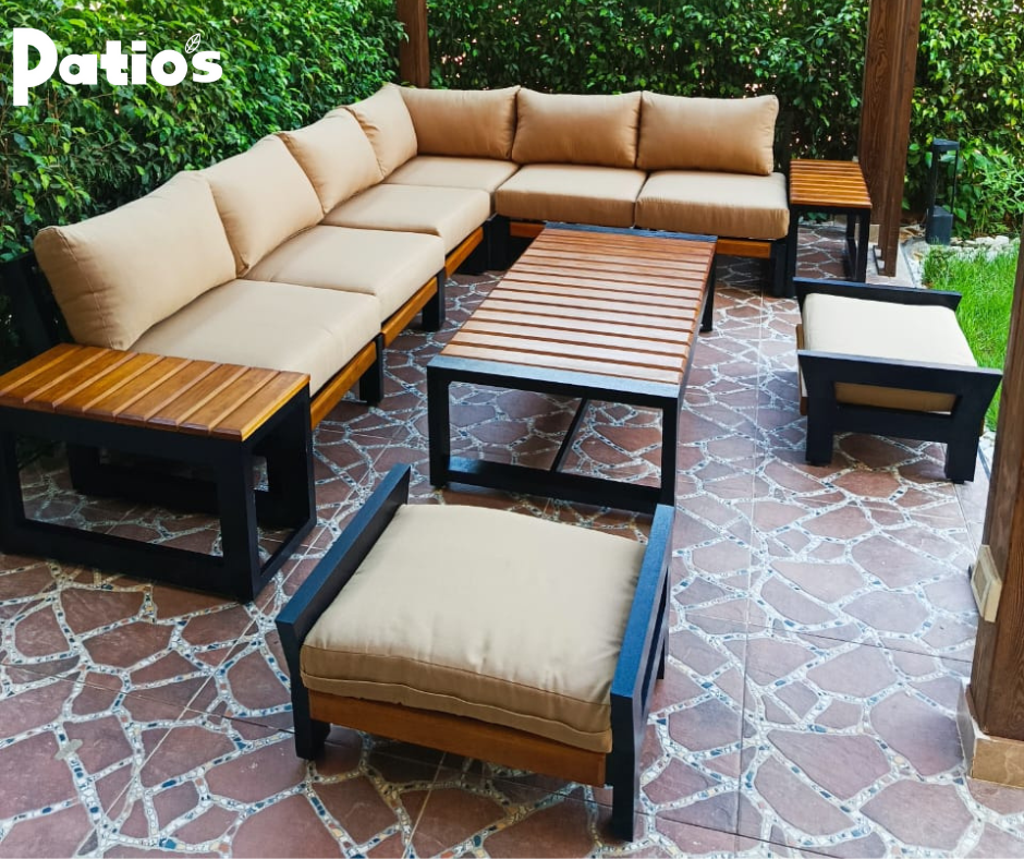 طقم أثاث الفناء الخارجي مكون من 4 قطع من بليندو