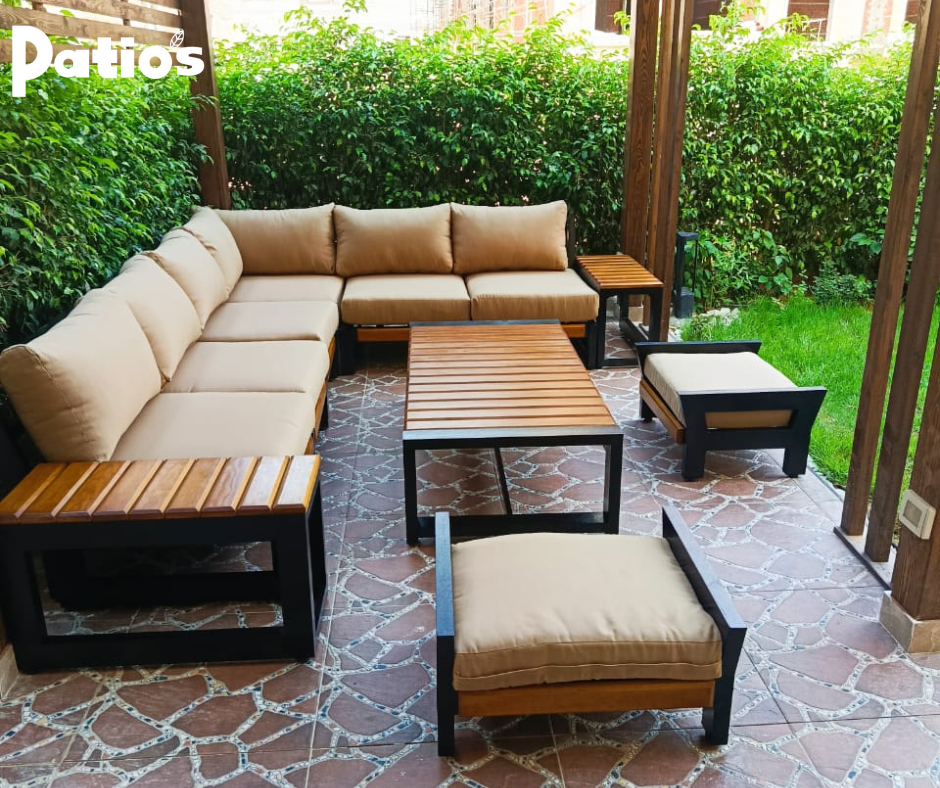 طقم أثاث الفناء الخارجي مكون من 4 قطع من بليندو