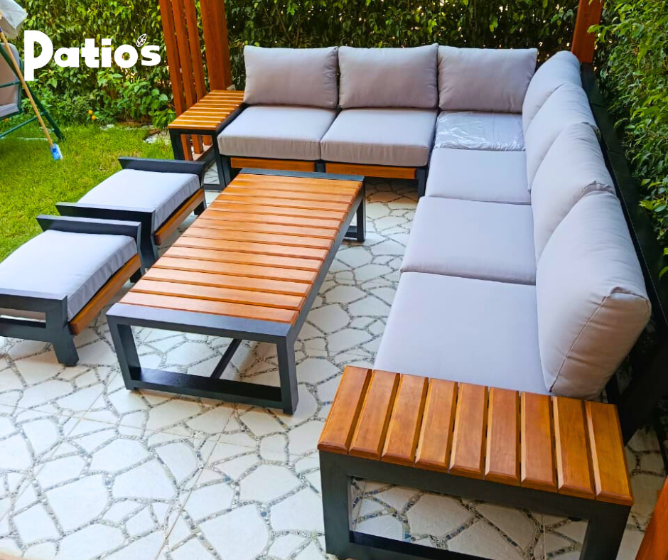 طقم أثاث الفناء الخارجي مكون من 4 قطع من بليندو