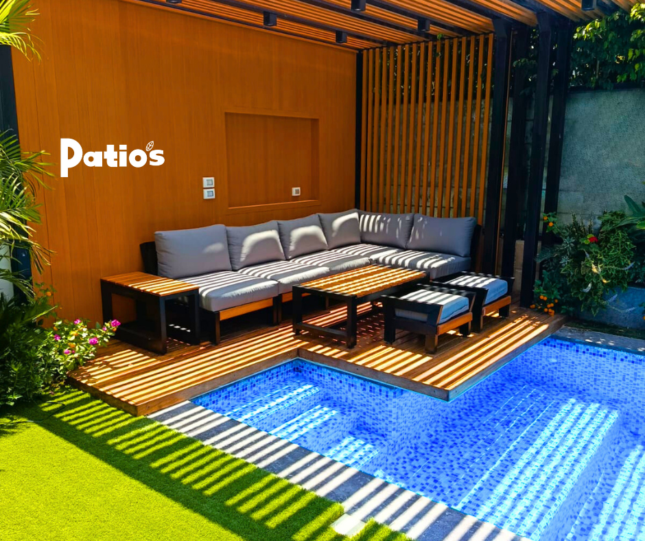 طقم أثاث الفناء الخارجي مكون من 4 قطع من بليندو